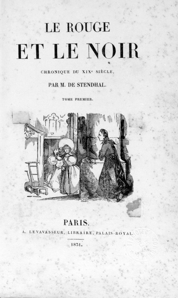 Frontispício de "Vermelho e Preto" Stendhal de Unknown artist