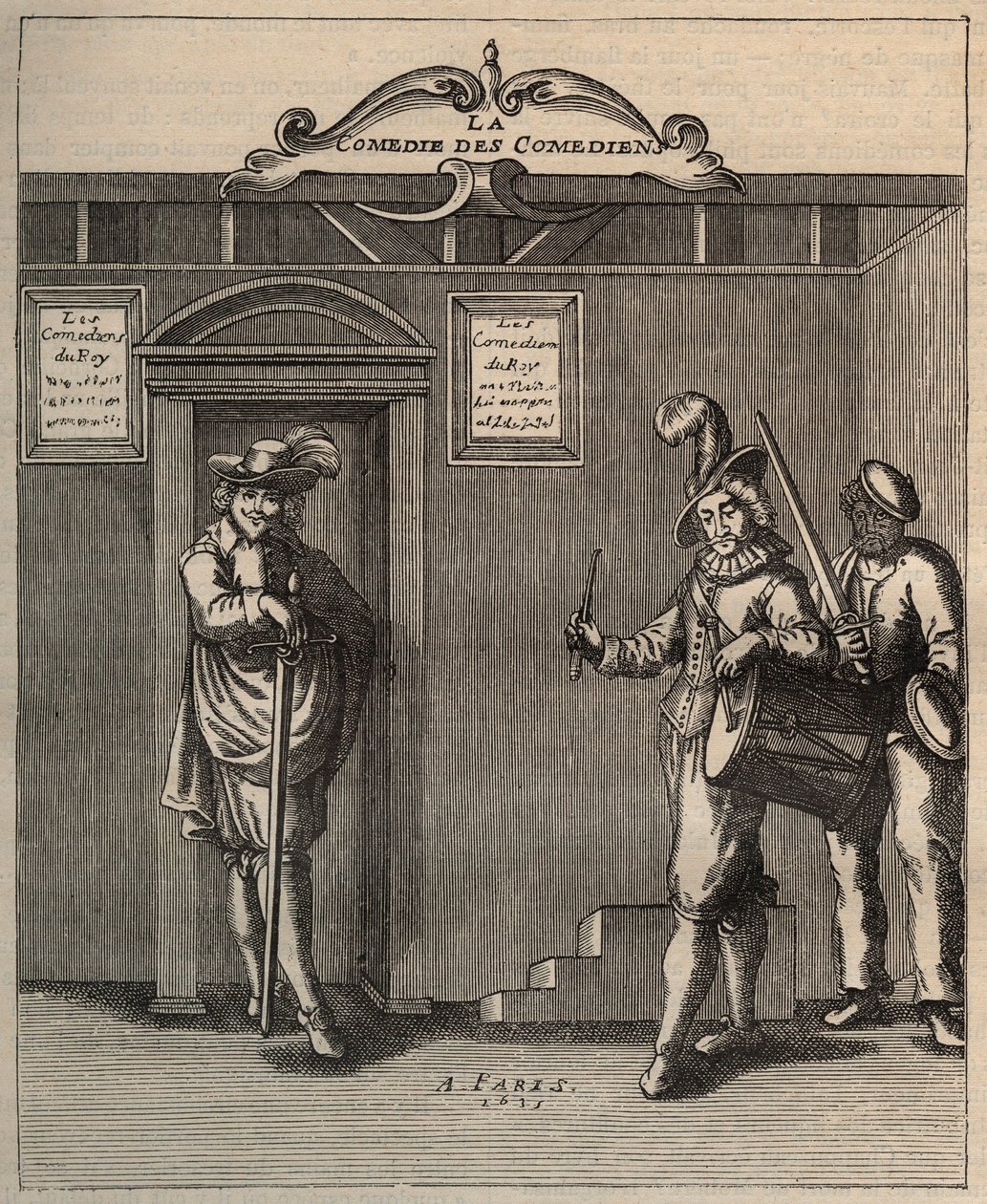 Frontispício de "A Comédia dos Comediantes, Poema de Nova Invenção" de Georges de Scudery - 1635 de Unknown artist