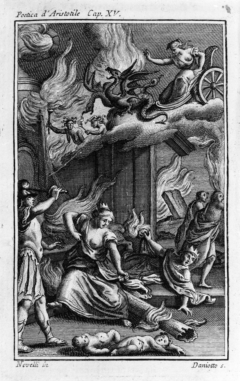 Frontispício de "A poética" do filósofo grego Aristóteles (384-322 AC). Século XVII de Unknown artist