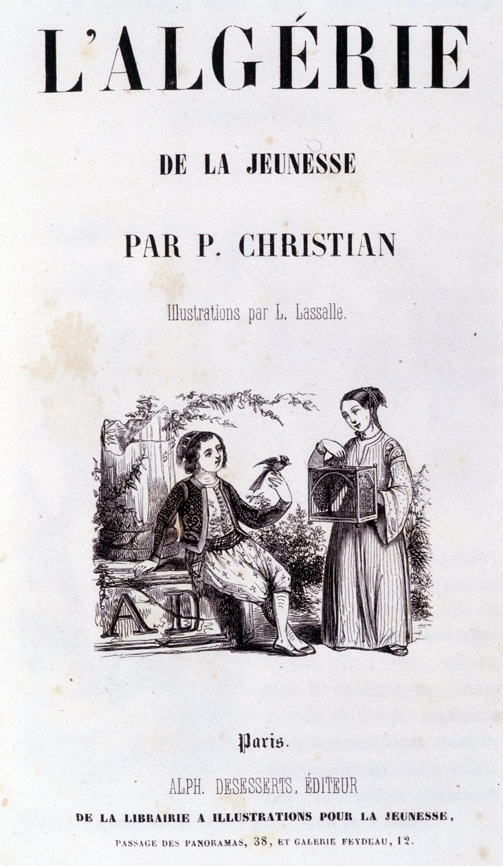 Frontispício do Livro "Argélia através da Juventude" de P. Christian de Unknown artist