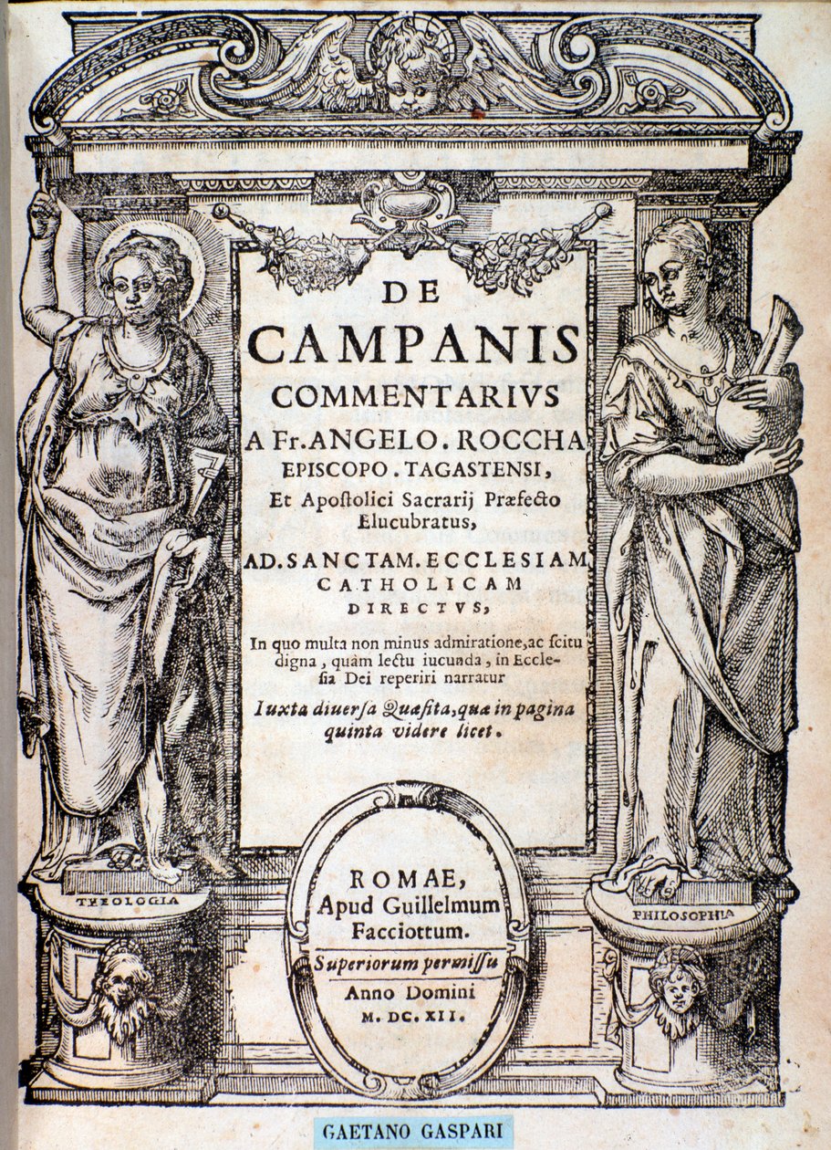 Frontispício de De campanis de Rocca de Unknown artist