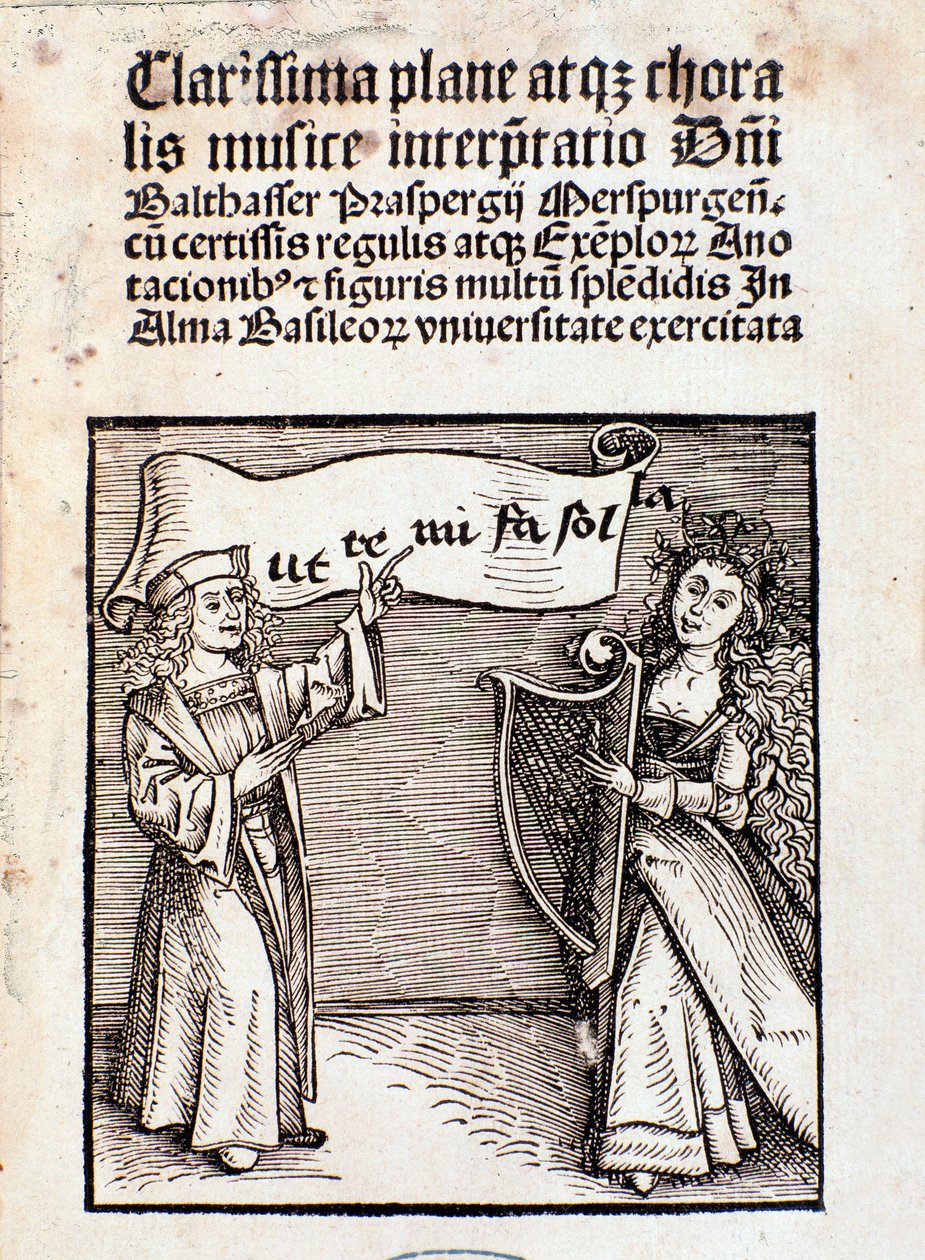 Frontispício do plano Clarissima atque choralis musice interpretati de Prasperg de Unknown artist