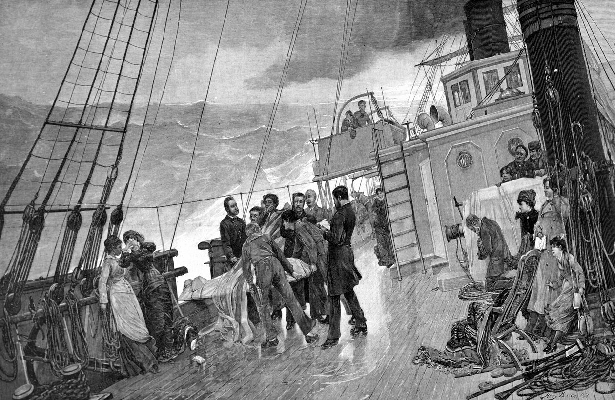 Funeral no mar. 1890 de Unknown artist