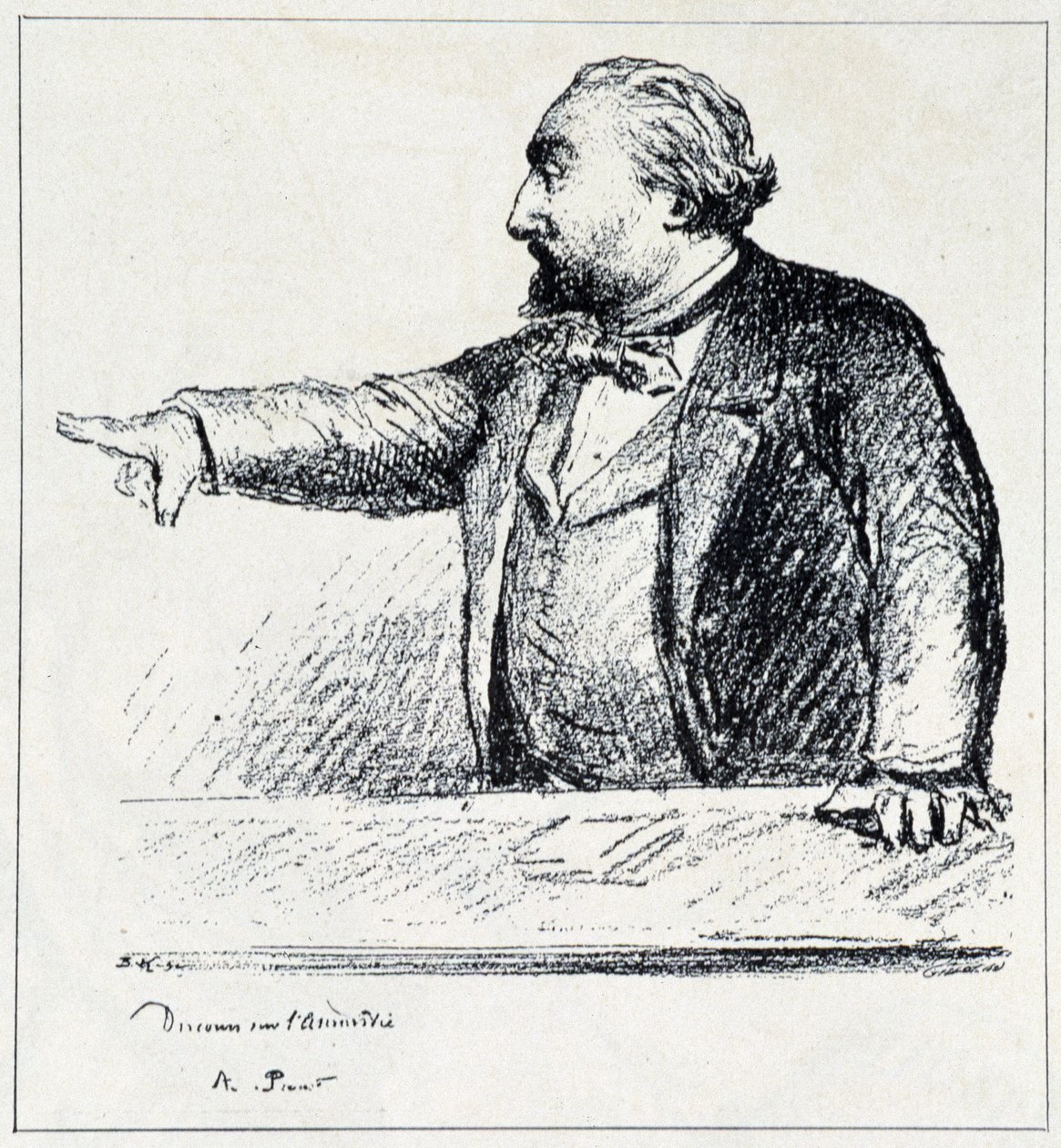 Gambetta a proferir o seu discurso sobre a Amnistia. de Unknown artist
