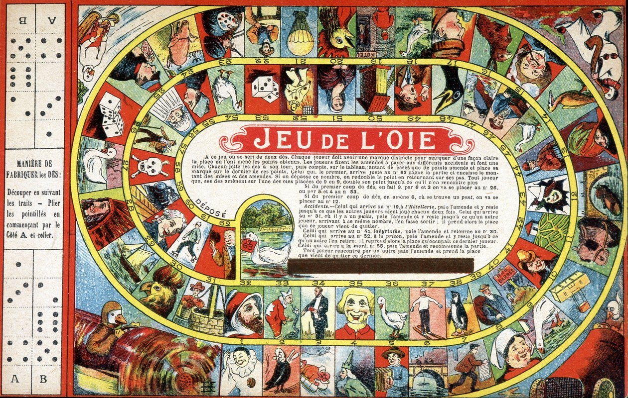 O jogo do ganso. Século XIX. de Unknown artist