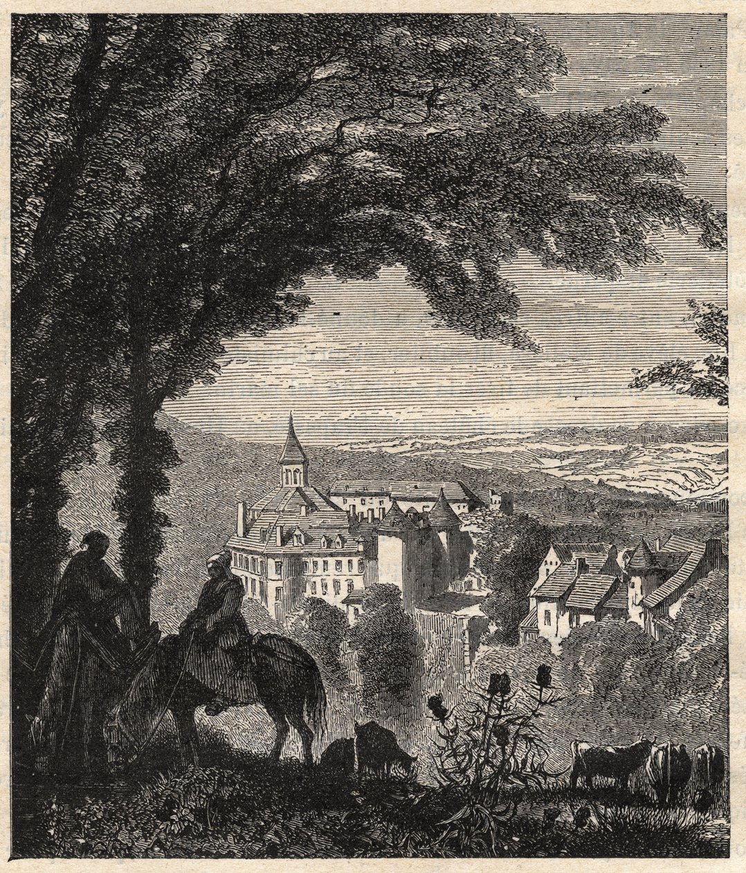 Gargilesse-Dampierre (Gargilesse Dampierre) - Indre - França - gravura em "PATRIE" - DESCRIÇÃO PECTURESSE DE LA FRANCE EN 6 VOLUES BY LUCIEN HUARD - final do século XIX de Unknown artist