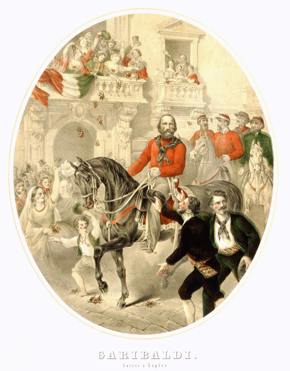 Garibaldi: A Entrada para Nápoles em 1860 de Unknown artist