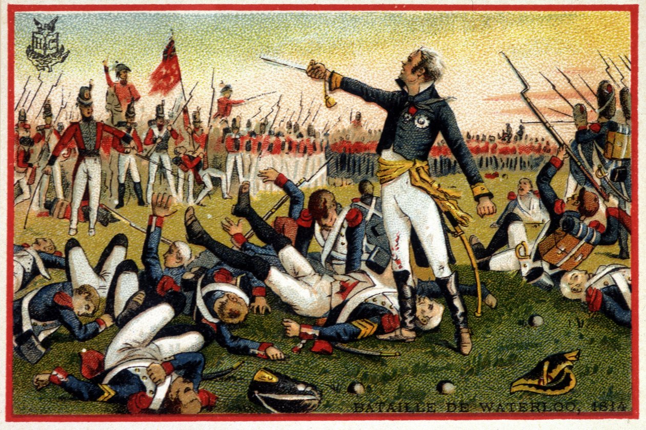 General Cambronne na Batalha de Waterloo (1815) - chromo., final do século XIX de Unknown artist