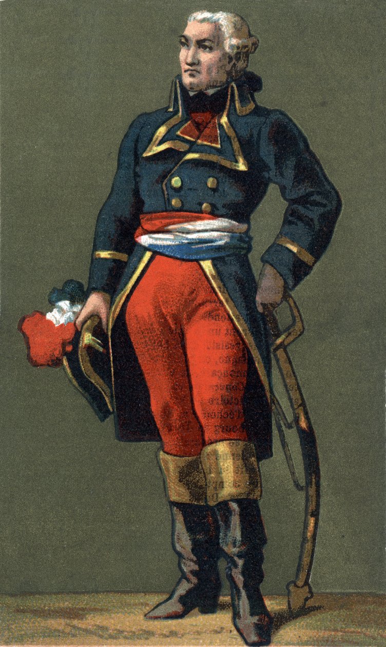 General Dumouriez.Charles Francois du Perier, dit du Perier du Mourier então Dumouriez General francais (1739-1823).Cromolitografia do século XIX de Unknown artist