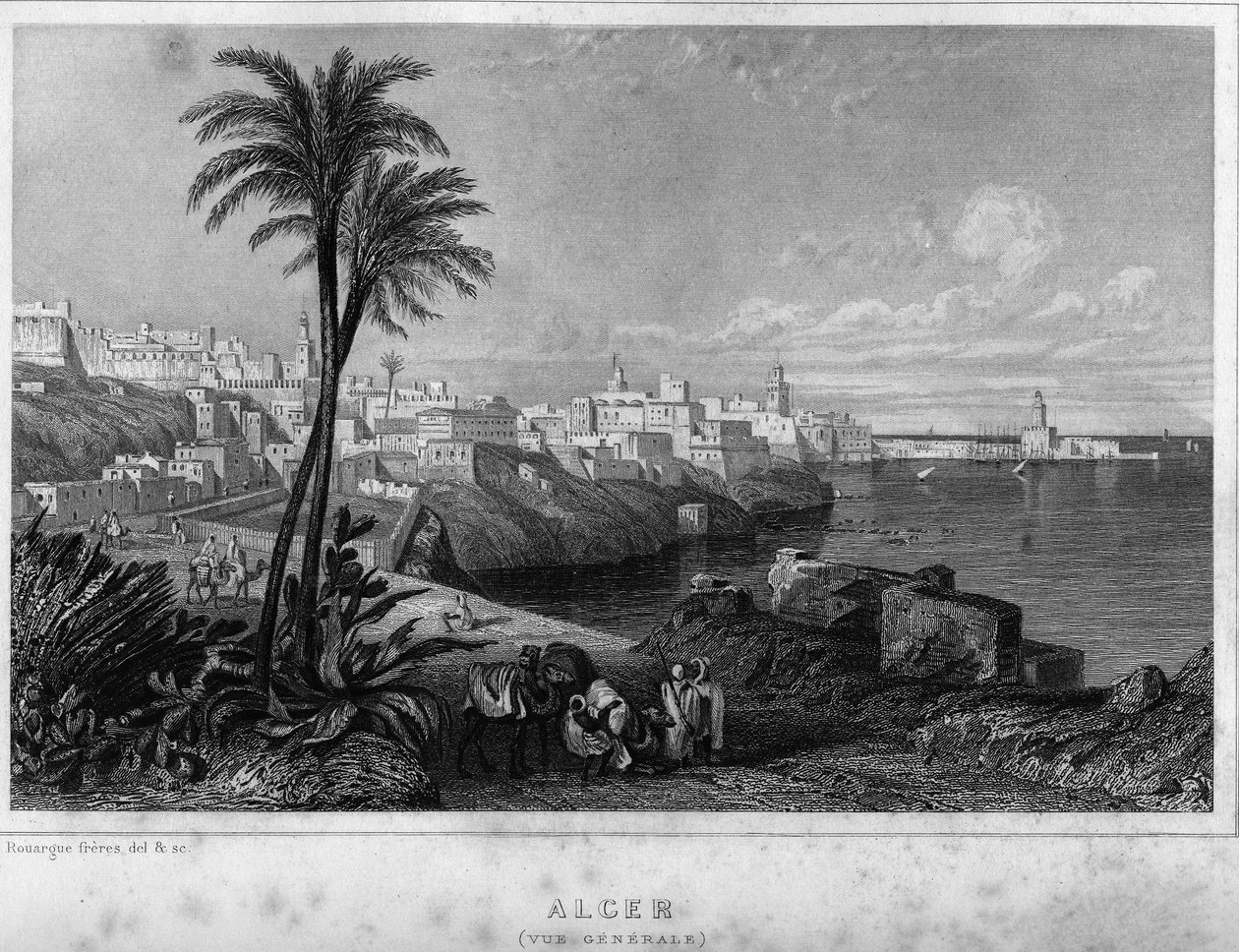 Visão geral de Argel no século XIX, em "Algerie ancienne et moderne" de Leon Galibert de Unknown artist