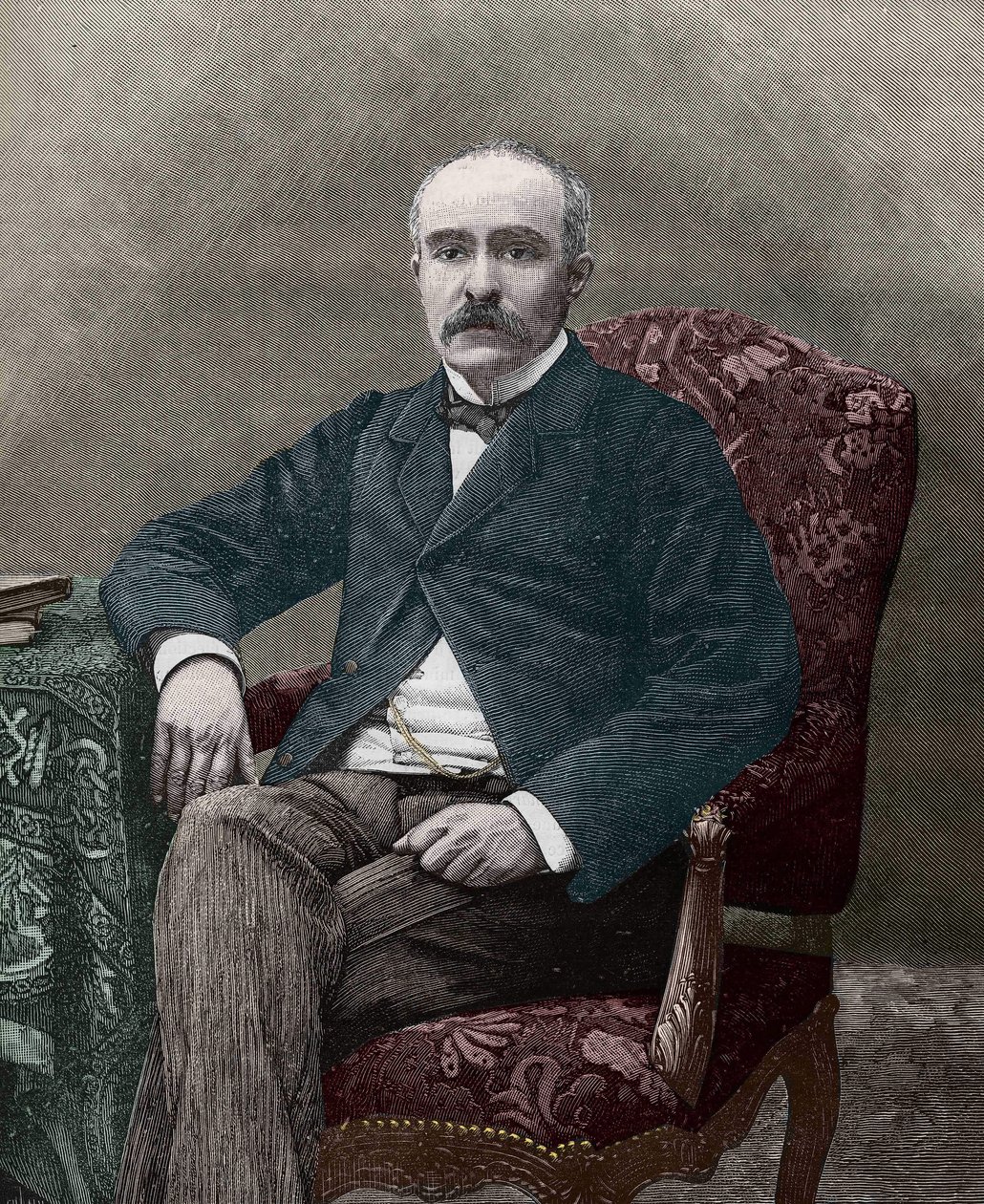Georges Clemenceau (1841-1929), político francês em 1885. de Unknown artist
