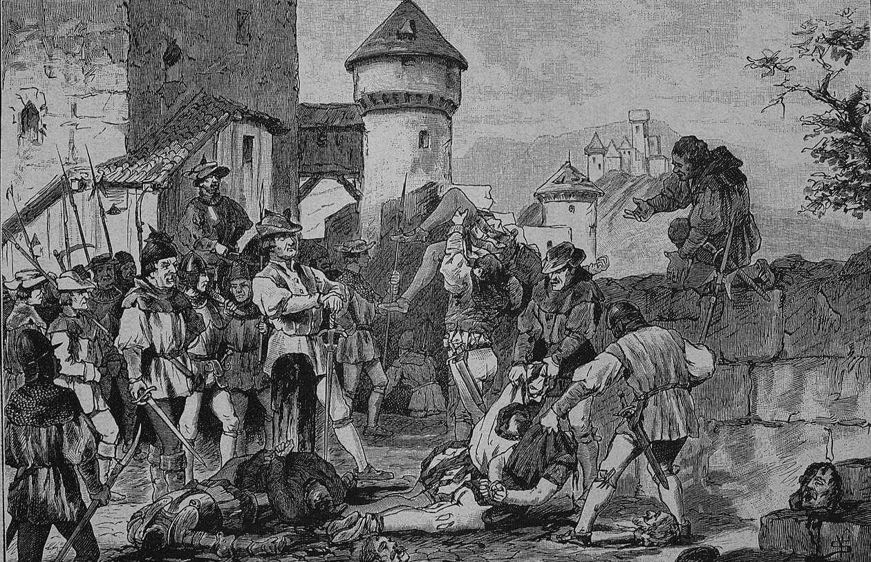 Guerra dos Camponeses Alemães (1524-1526): Após o assalto ao castelo de Maichau de Unknown artist