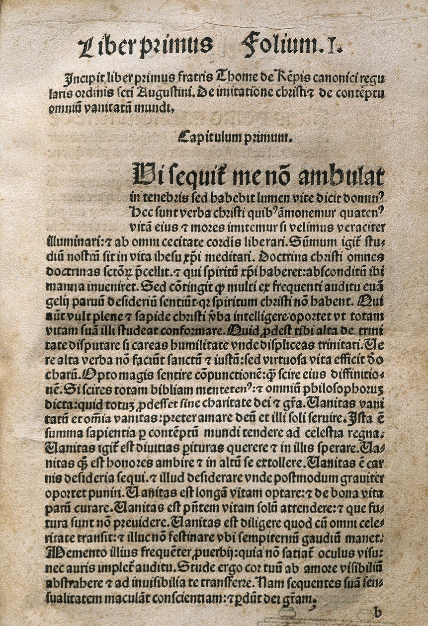 Clero alemão e poeta místico. Em "" Of Imitatione Christi "" de Thomas Hemerken THOMAS A KEMPIS (1380-1471), Leyden de Unknown artist