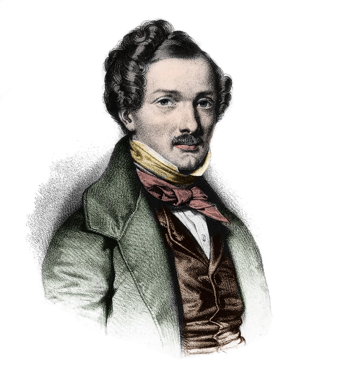 Gilbert Duprez (1806 - 1896), tenor francês - Retrato do tenor francês Gilbert Louis Duprez (1806 - 1896) de Unknown artist