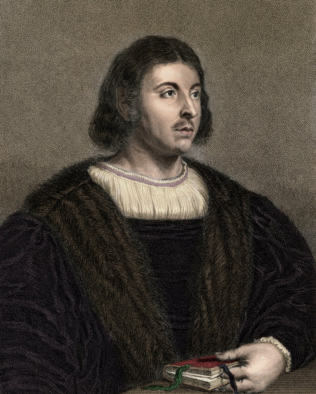 Giovanni Boccaccio (Boccace) 1313-1375 - gravura - século XIX de Unknown artist