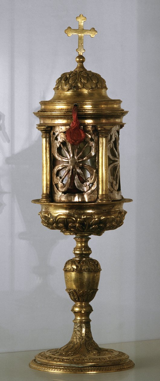 Ciborium de cobre dourado de Unknown artist