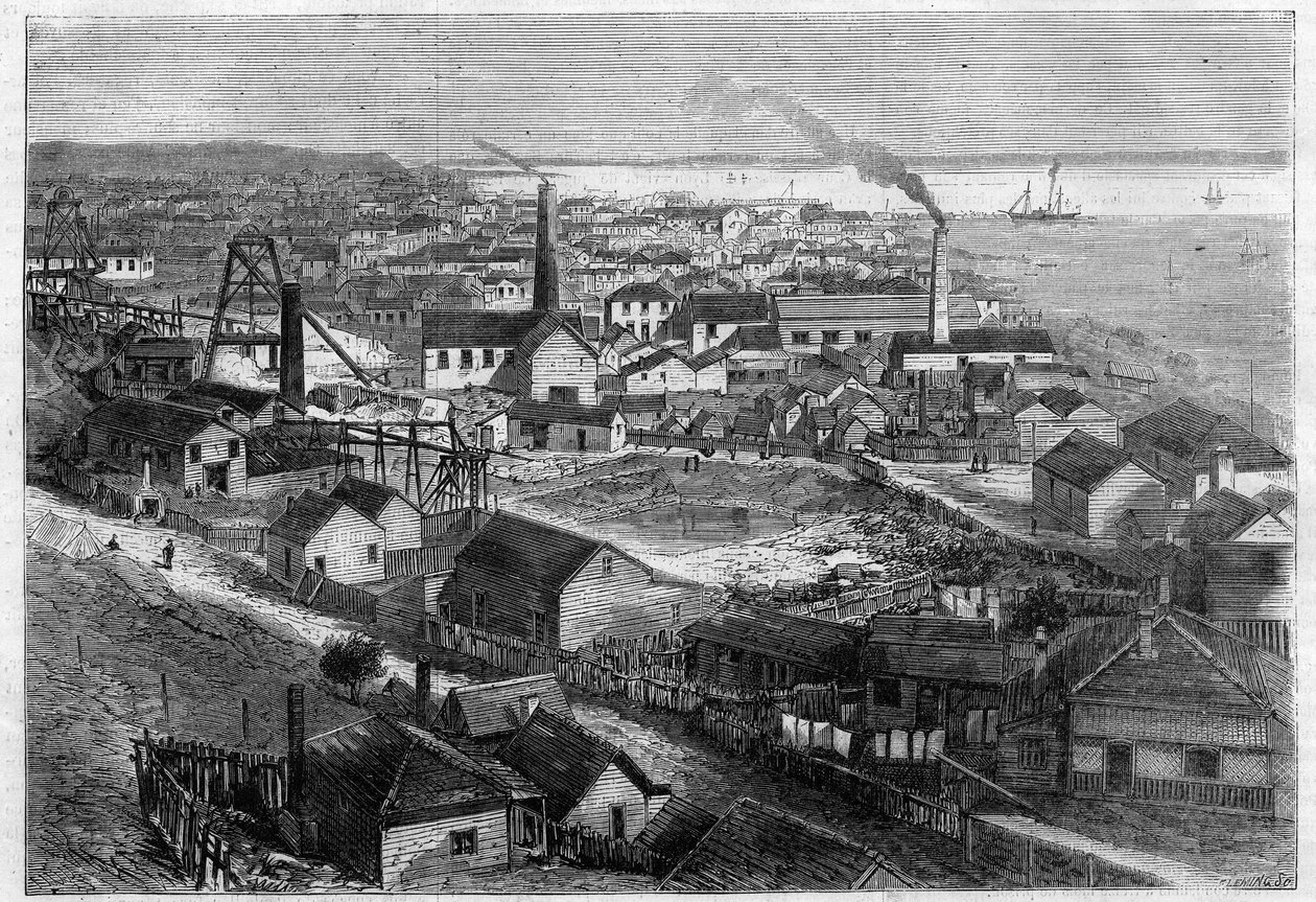 Minas de Ouro Grahamstown na Nova Zelândia (Nova Zelândia) de Unknown artist