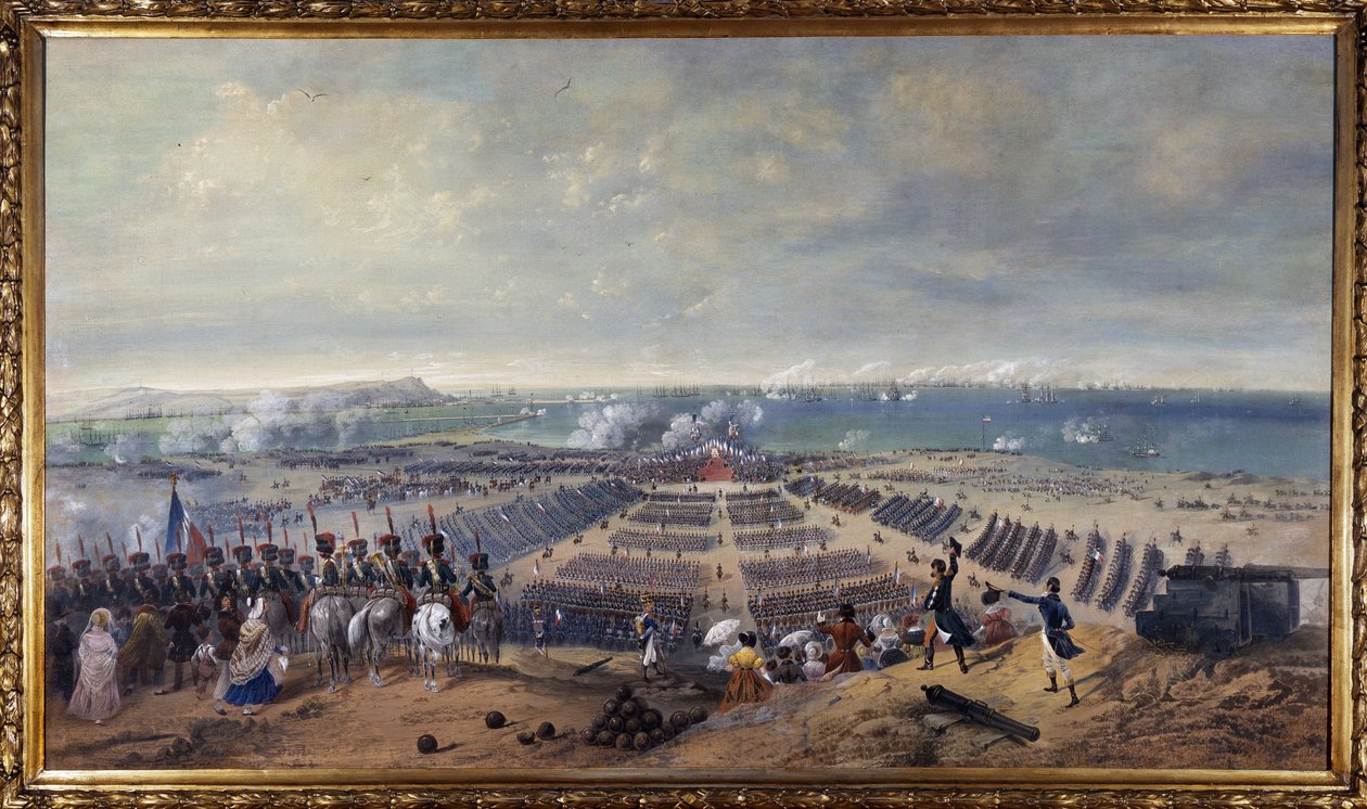 Grande desfile no acampamento militar de Boulogne de Unknown artist