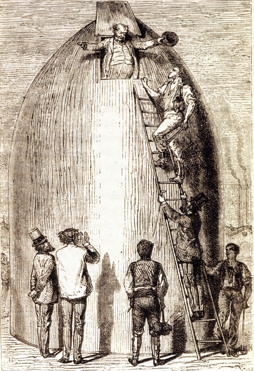 Grav. em "From the Earth to the Moon" por Jules Verne de Unknown artist
