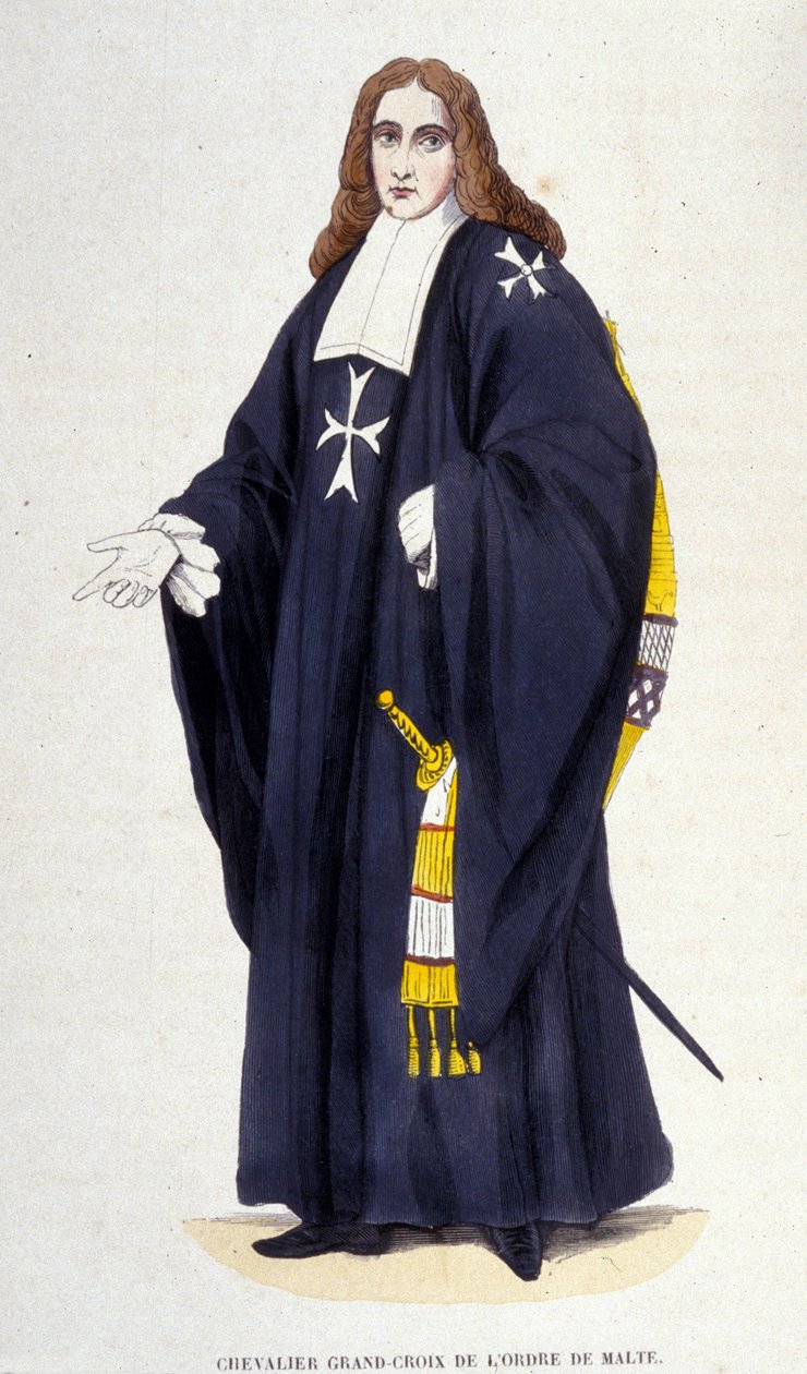 Grande Cavaleiro - Cruz da Ordem de Malta gravada no século XIX de Unknown artist