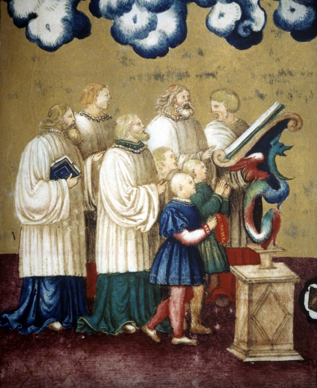 Canção gregoriana do século XV. Igreja da Incoronata de Lodi de Unknown artist