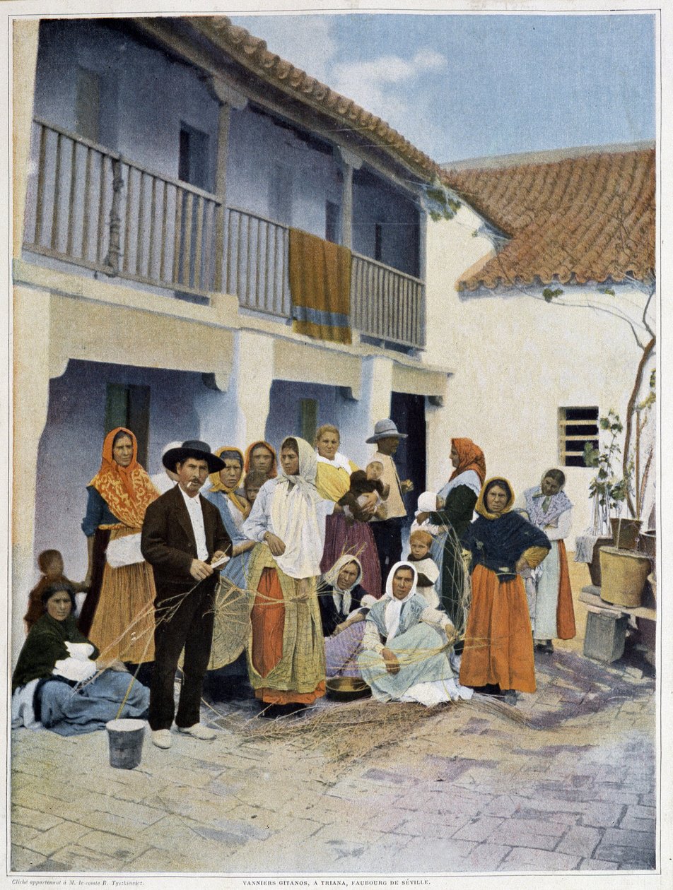 Grupo de ciganos em Triana, subúrbio de Sevilha de Unknown artist