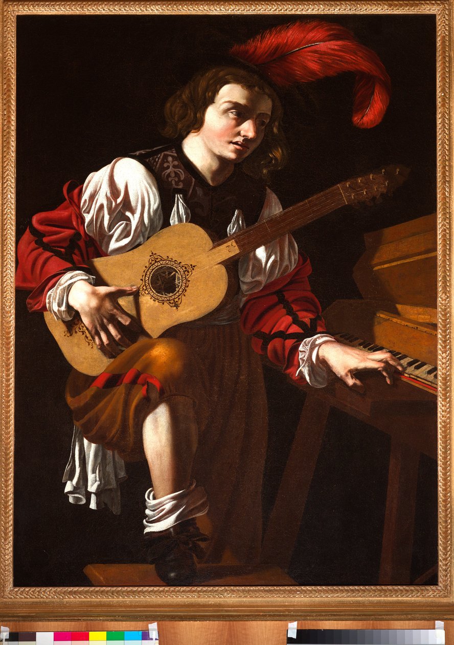 Guitarrista (óleo sobre tela) de Unknown artist