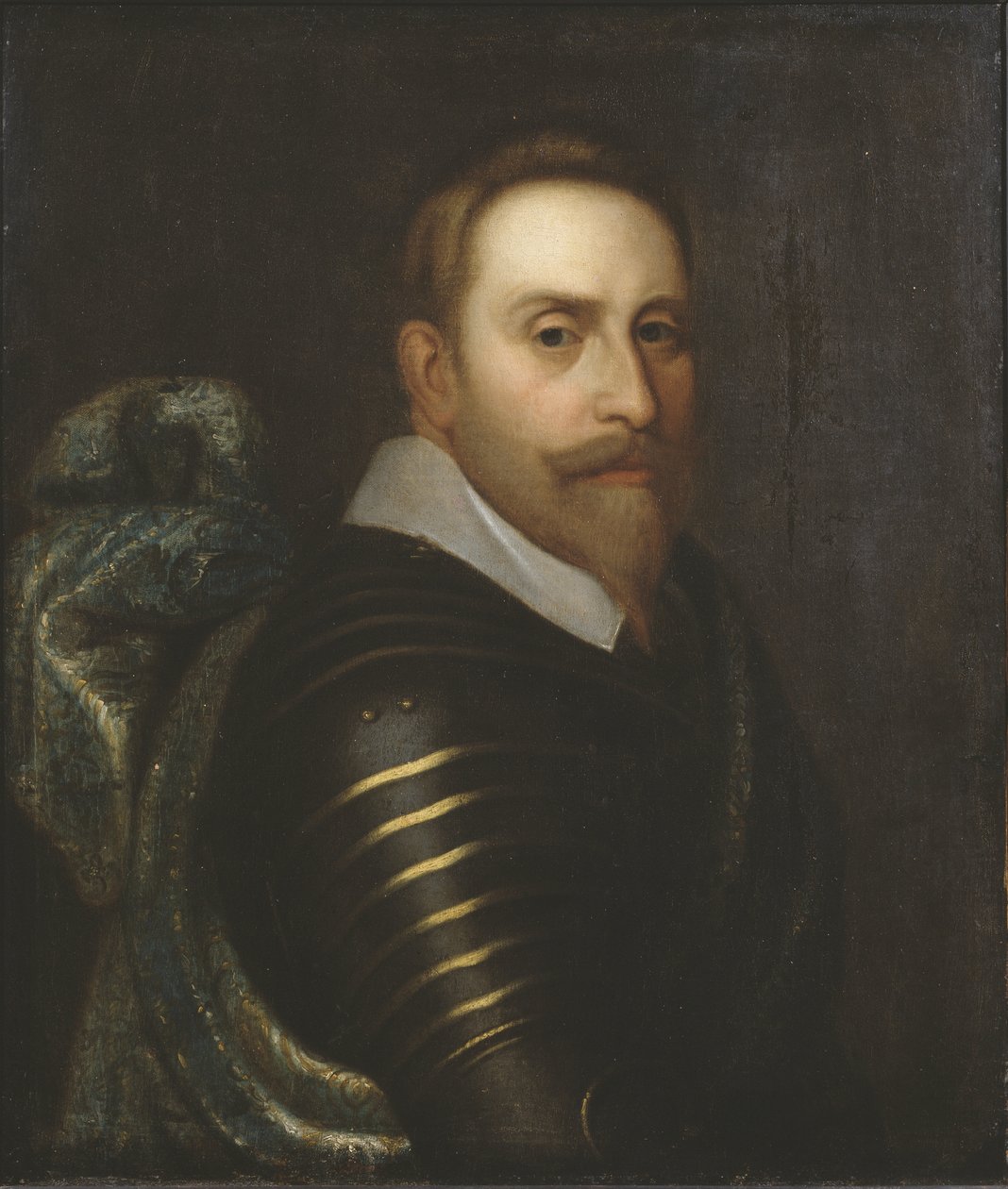 Gustave II Adolphe, dit le Grand ou le lion du Nord - Retrato do Rei Gustav II Adolf da Suécia (1594-1632), Anónimo . Óleo sobre tela. Dimensão : 76x64 cm. Nationalmuseum Estocolmo de Unknown artist