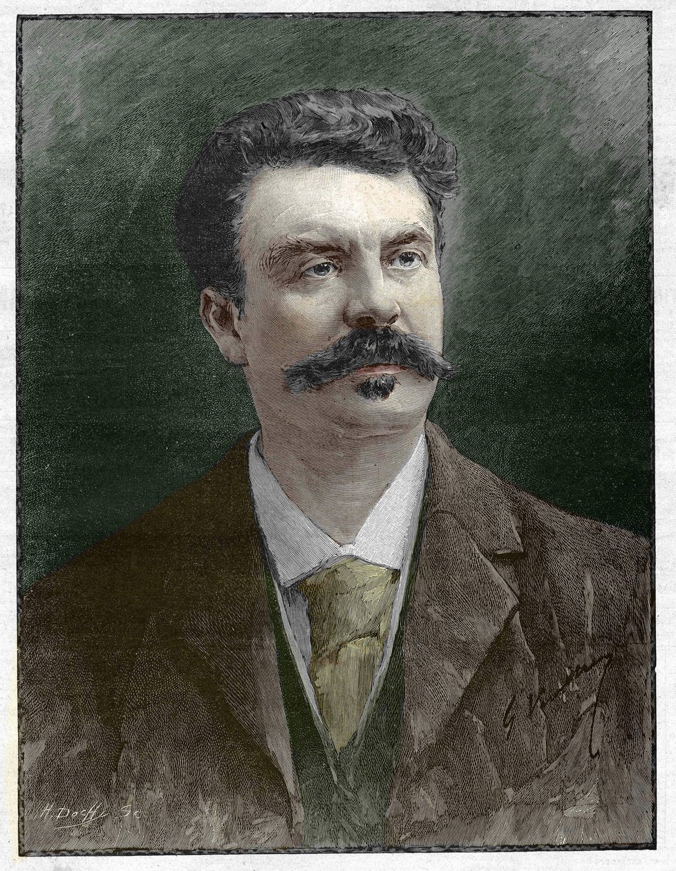 Guy de Maupassant (1850-1893), escritor francês. de Unknown artist