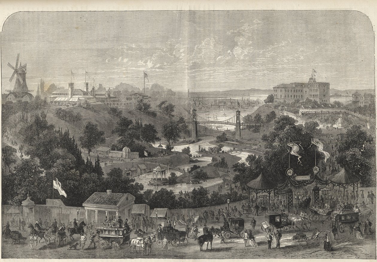 Hamburgo - Alemanha - Exposição de Horticultura 1869 - Hamburgo - o parque da Exposição Internacional de Horticultura de Unknown artist