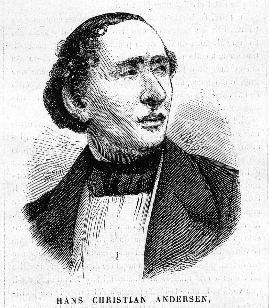 Hans Christian Andersen. Escritor dinamarquês 1805-1875 de Unknown artist