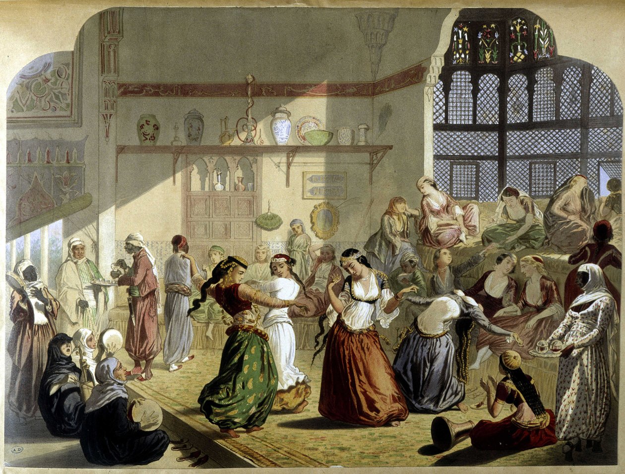 Harem - no "Egipto Moderno", c. 1870. de Unknown artist