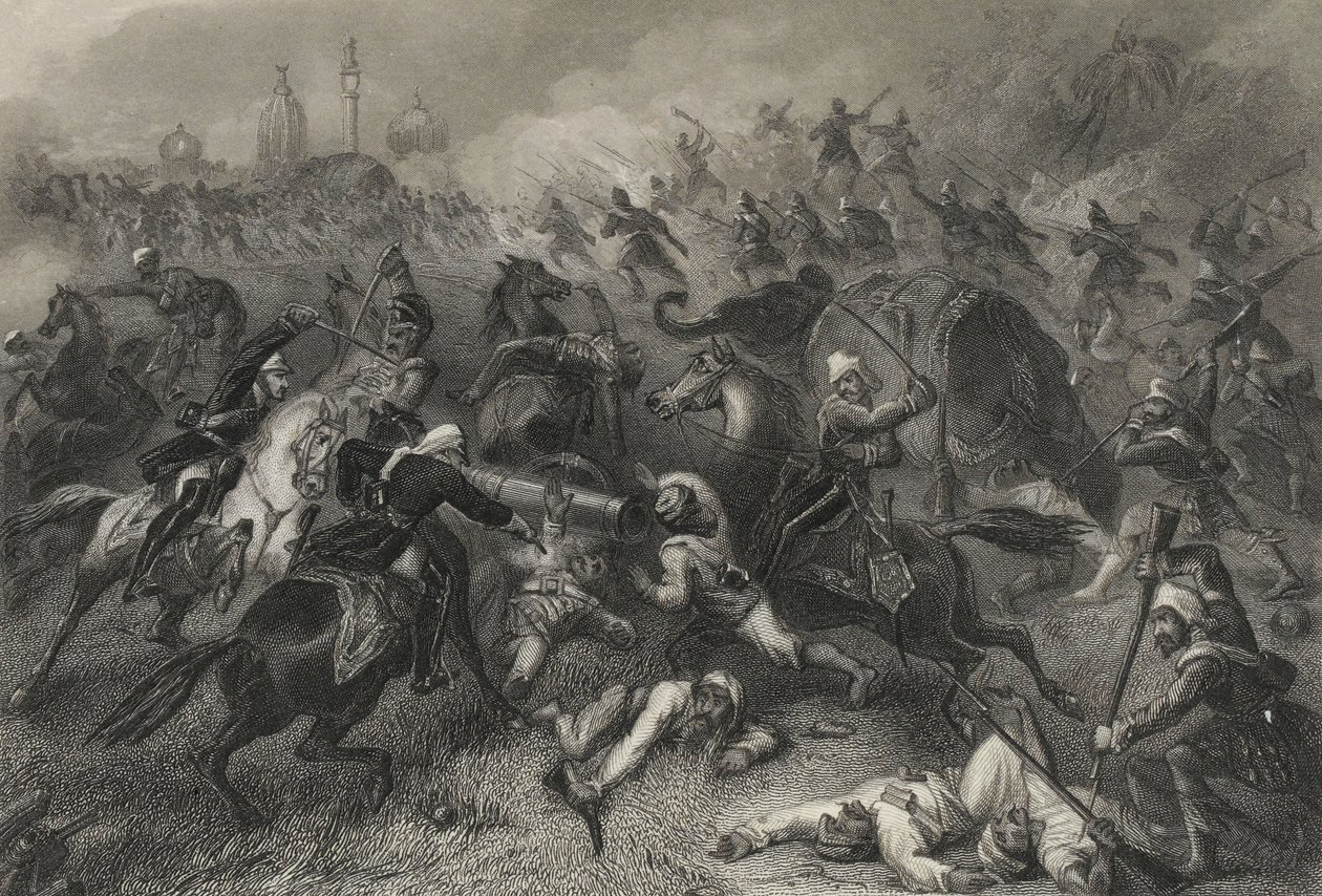 A Coluna Havelock ataca os Mutineers antes de Cawnpore de Unknown artist