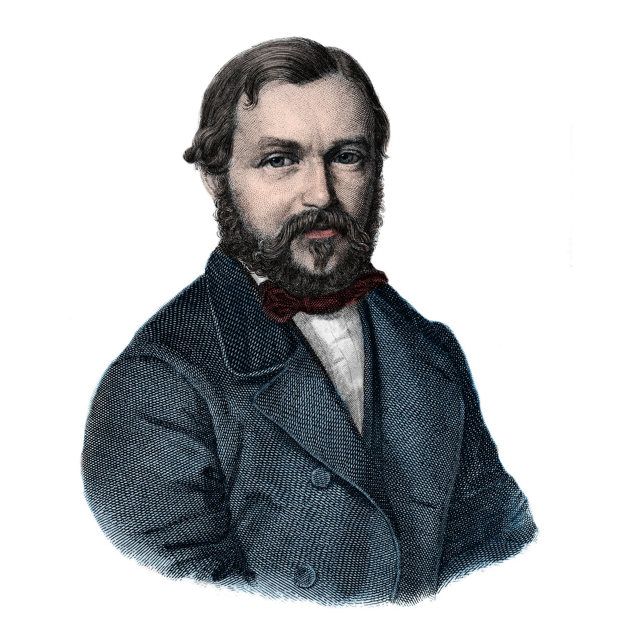 Heinrich Barth (1821-1865), German Explorer - Retrato de Henri (Heinrich) Barth, Viajante e Explorador Alemão (1821-1865) de Unknown artist