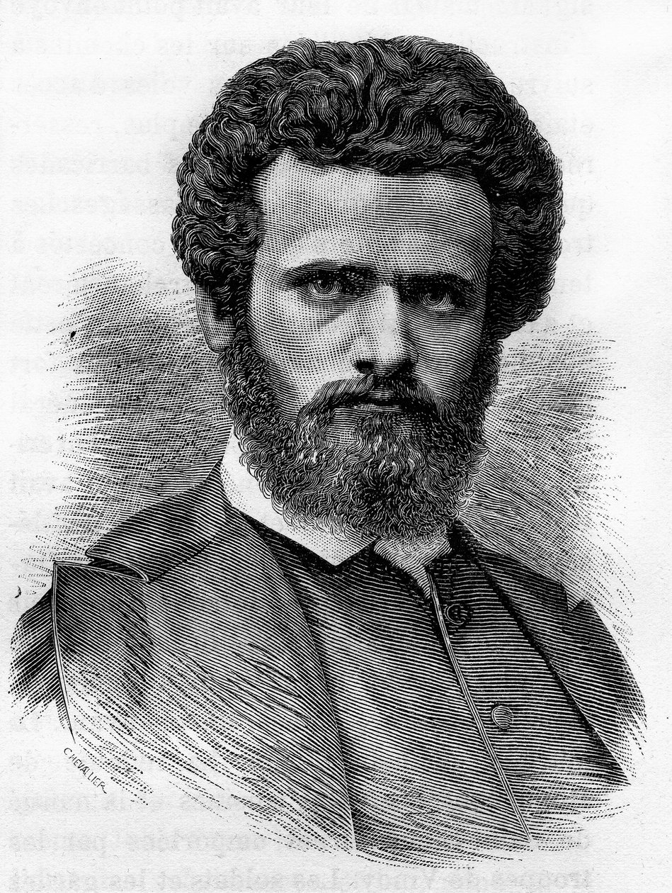 Henri Regnault (1843-1871), pintor francês. Gravura do final do século XIX em "Histoire de France" de H. Martin. de Unknown artist