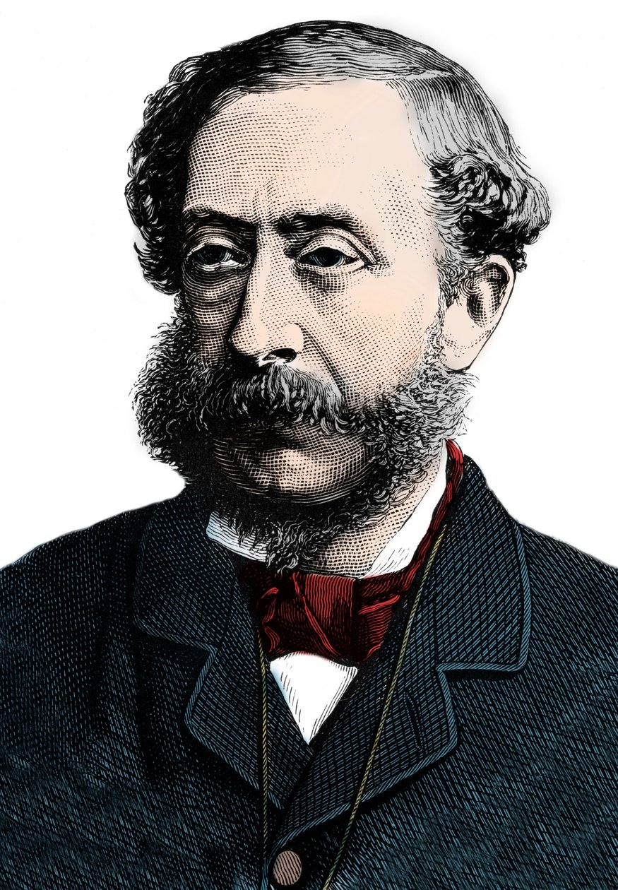 Henry Howard Molyneux Herbert, 4º Conde de Carnarvon (1831-1890) - Retrato de Henry Herbert, 4º Conde de Carnarvon (1831-1890) - Gravura de Unknown artist