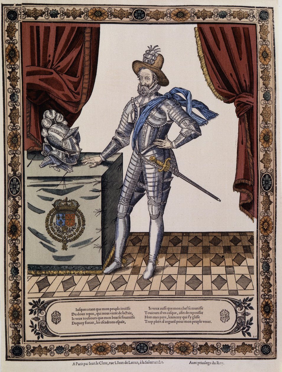Henrique IV (1553 - 1610), Rei da França por volta de 1600. de Unknown artist