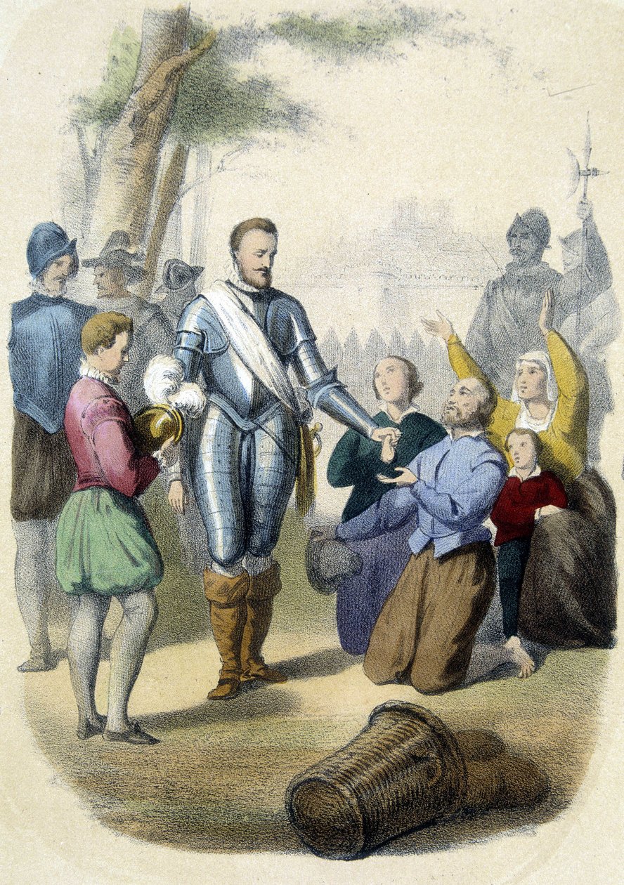 Henrique IV (1553 - 1610), na sede de Paris, em 1594. de Unknown artist