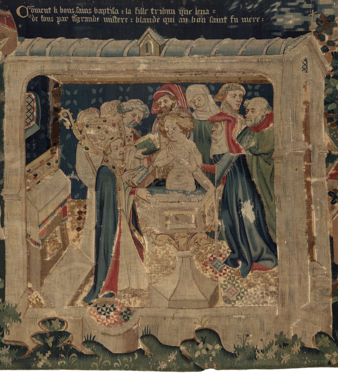 História de Saint Piat e Saint Eleuthère, Cena 13: O baptismo de Blanda de Unknown artist