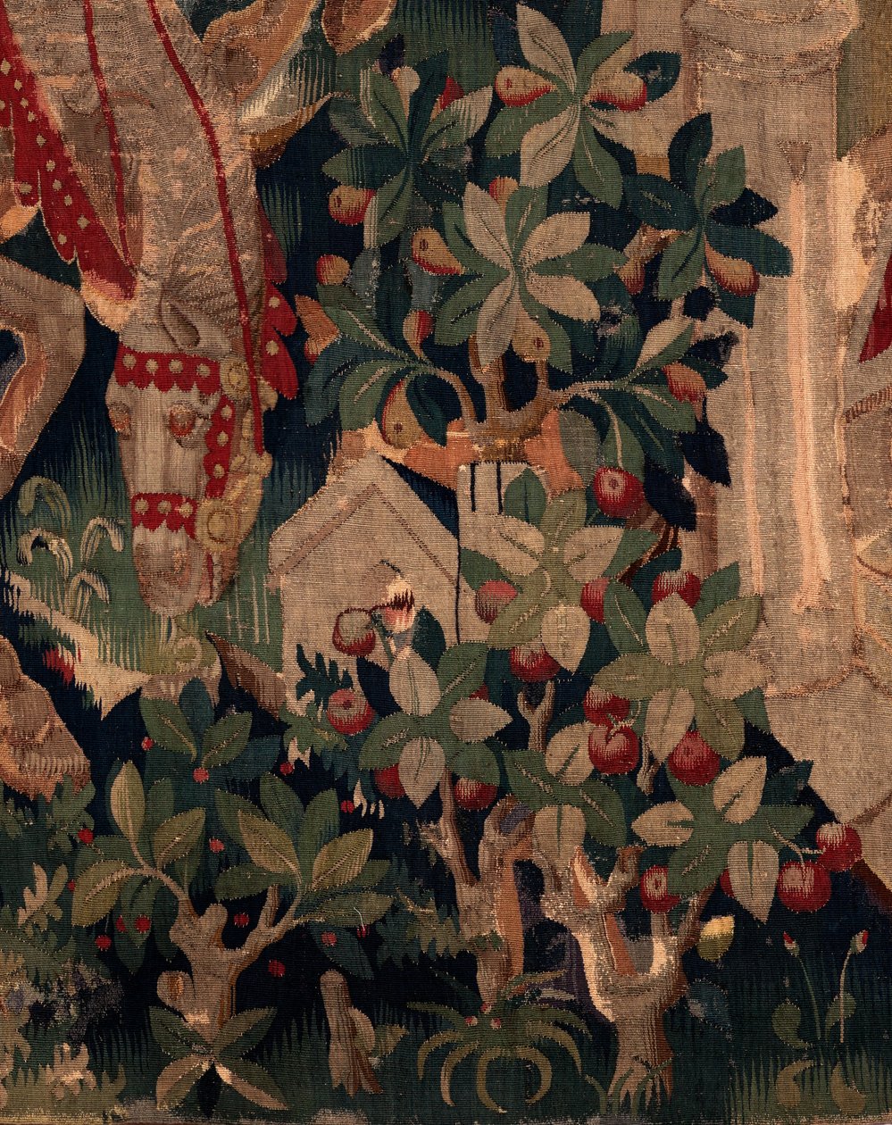 História de Saint Piat e Saint Eleuthère, Cena 8 Detalhe a meio da direita. Cena da natureza, arbustos. de Unknown artist