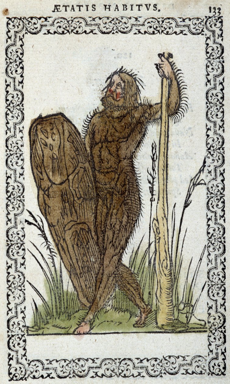 Homem selvagem - em "Hábitos e efígies" de Jean Sluperius de Unknown artist