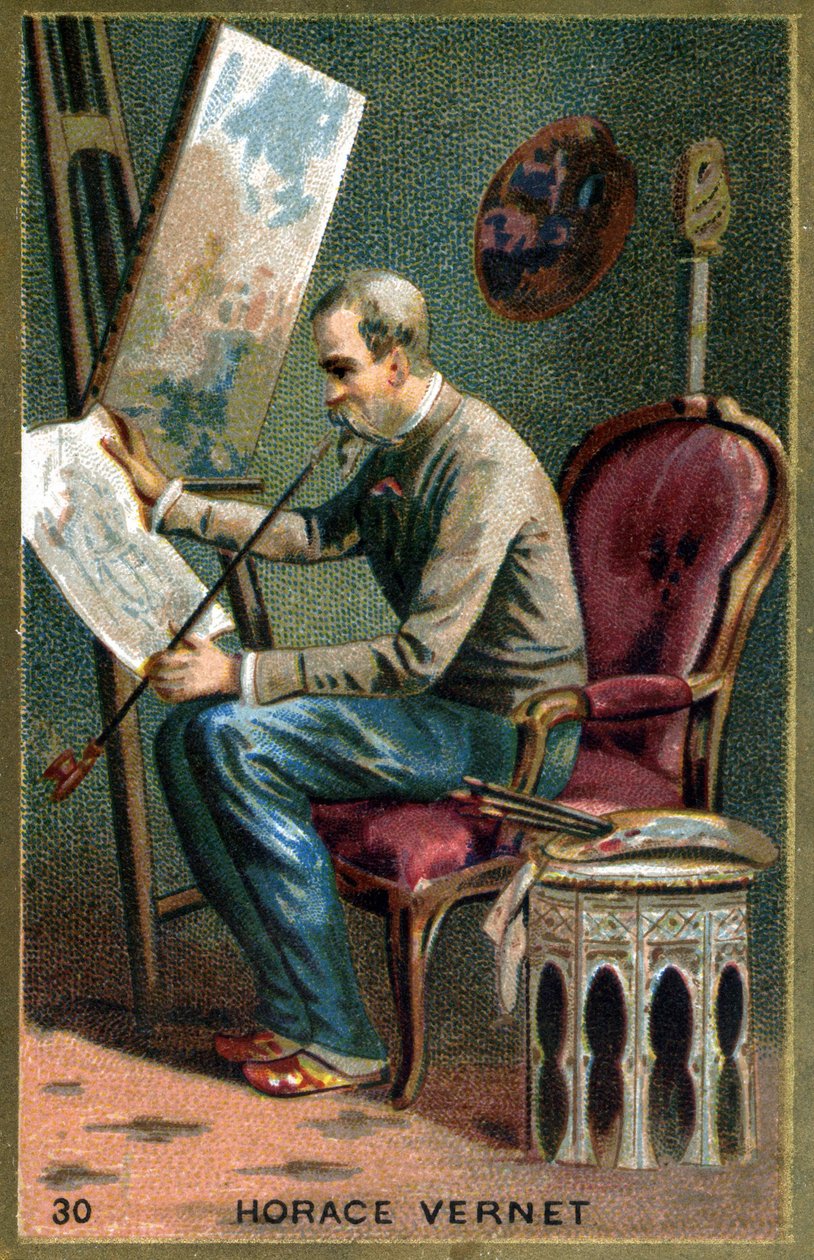 Horace Vernet (1789 - 1863), pintor francês. Cromolitografia do século XIX. de Unknown artist