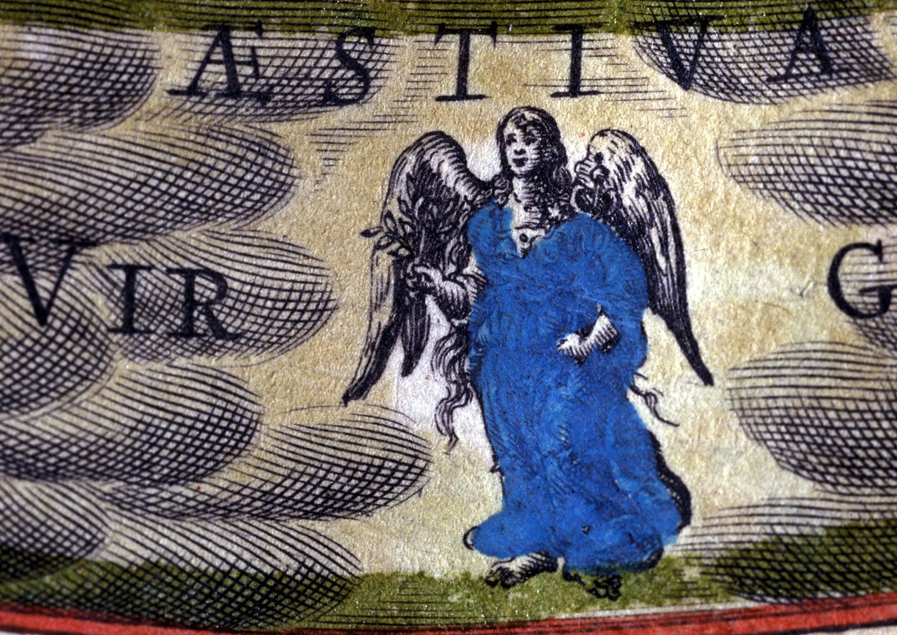 Horóscopo: signo do zodíaco, a Virgem. Gravura do século XVI. de Unknown artist