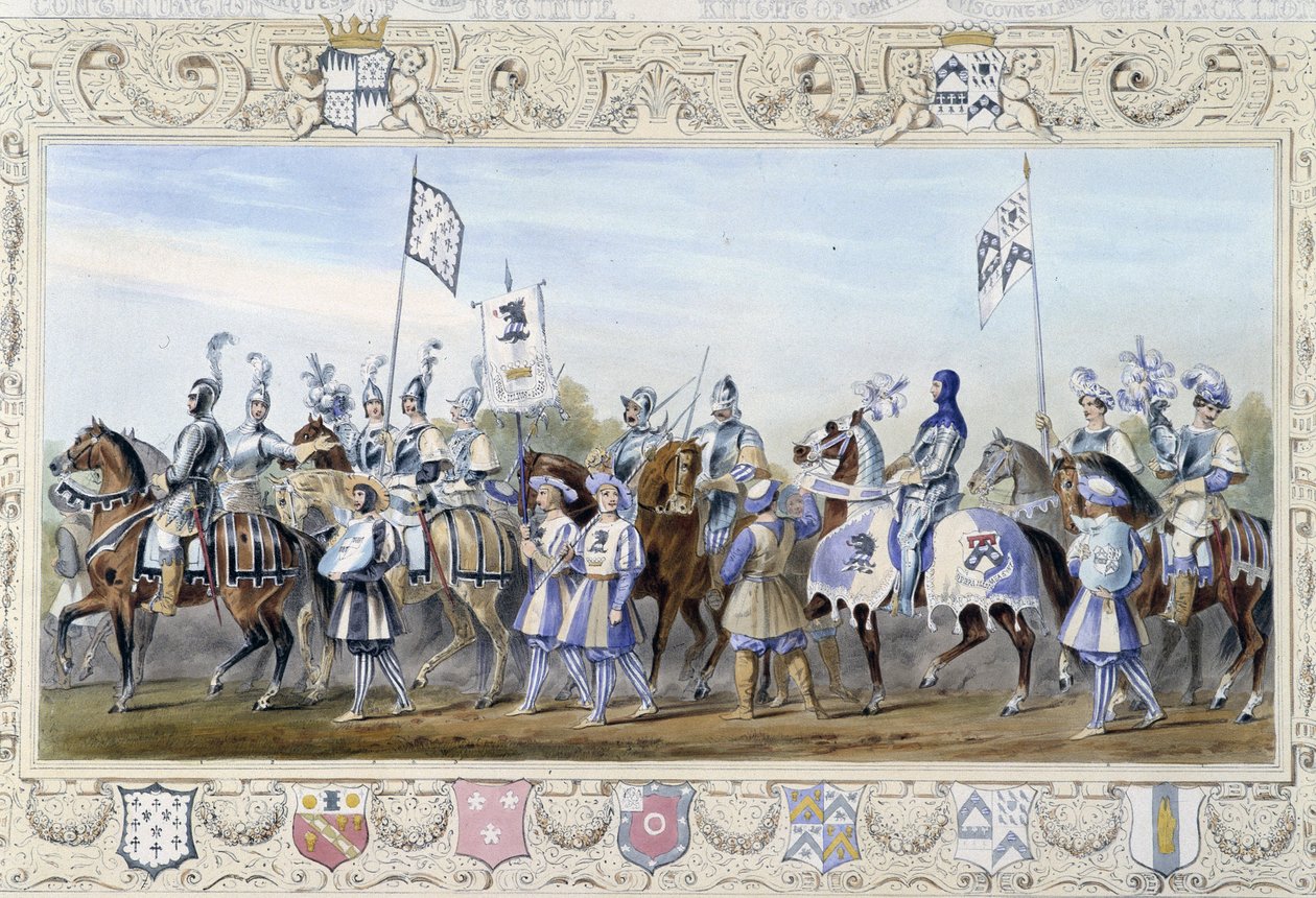Horsemen "Black Lions" - em "Knight of England" por J. Whatman, Ed. T. M