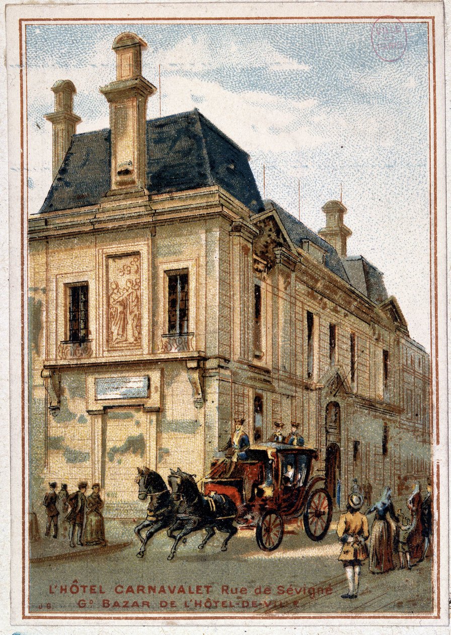 Hotel Carnavalet, publicidade da loja" Grand bazaar of the City Hall", v. 1895 de Unknown artist