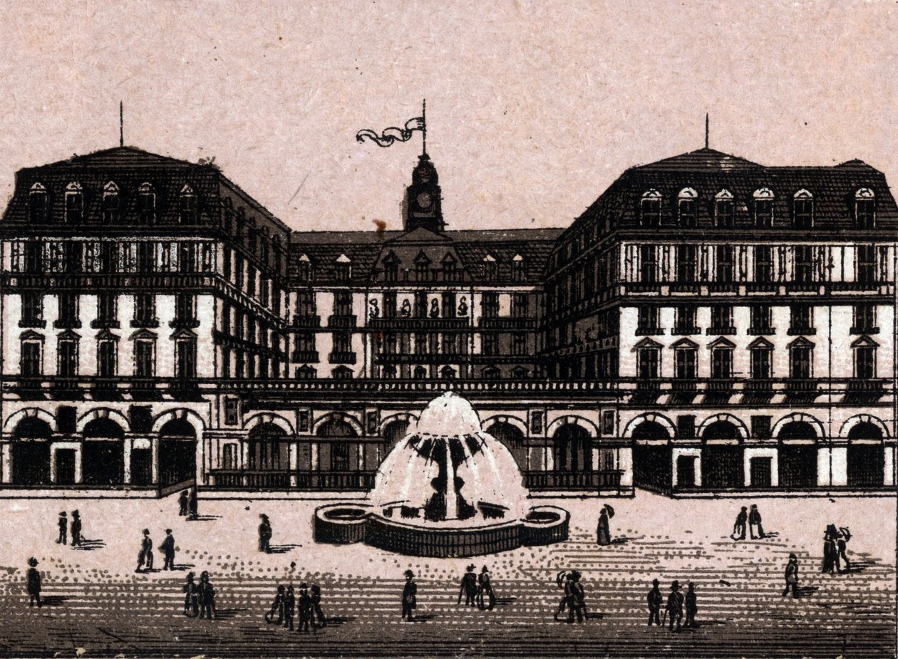 Hotel Frankfurter hof em Frankfurt Alemanha (Frankfurt, Alemanha) em "The world illustrates 168 views" Sem data (final do século XIX) de Unknown artist