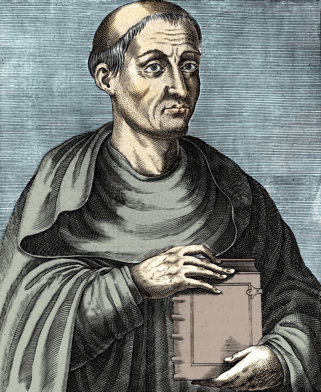 Hugues de Saint Victor. Teólogo e filósofo francês. Século XII. Gravura do século XVII. de Unknown artist