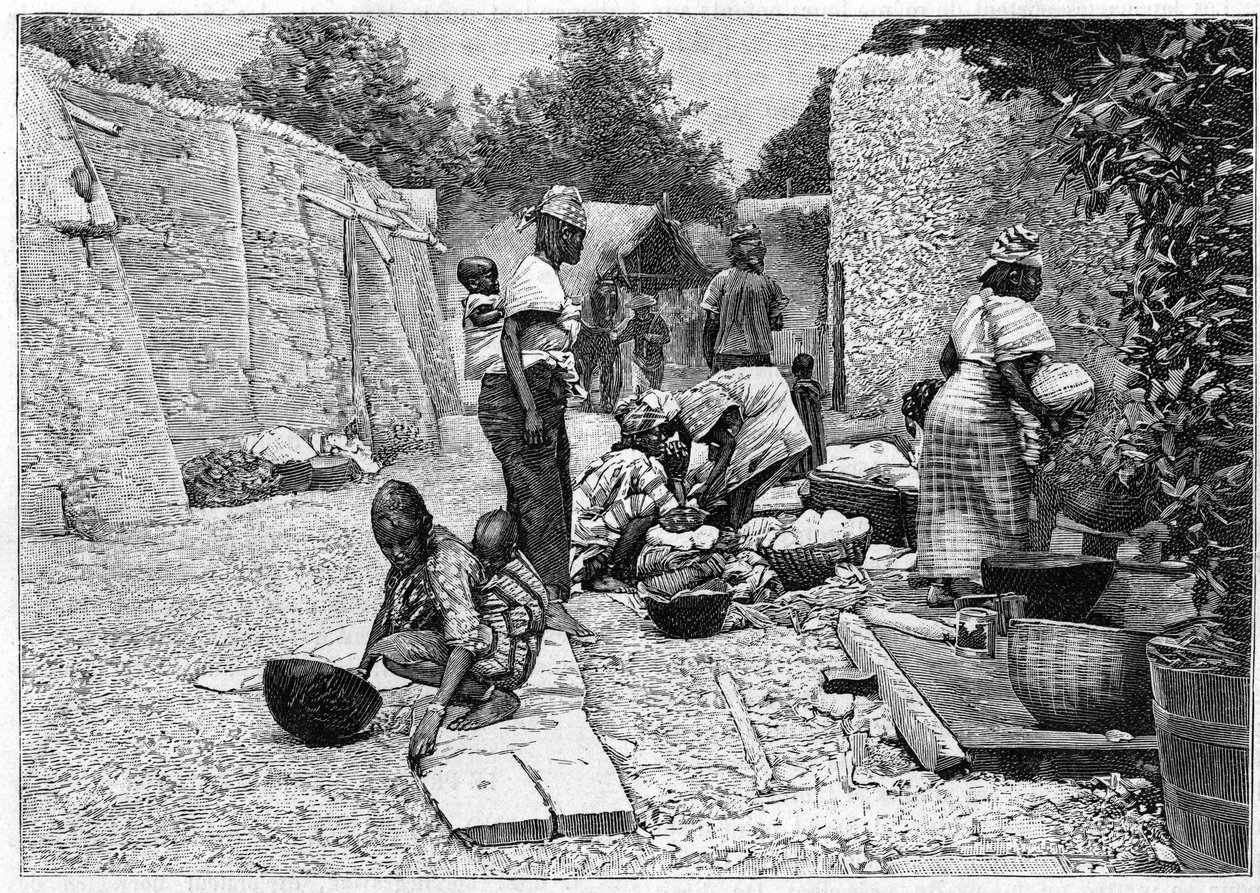 Jardim Zoológico Humano - exposição etnográfica da África Ocidental no Champ de mars (Paris) de Unknown artist