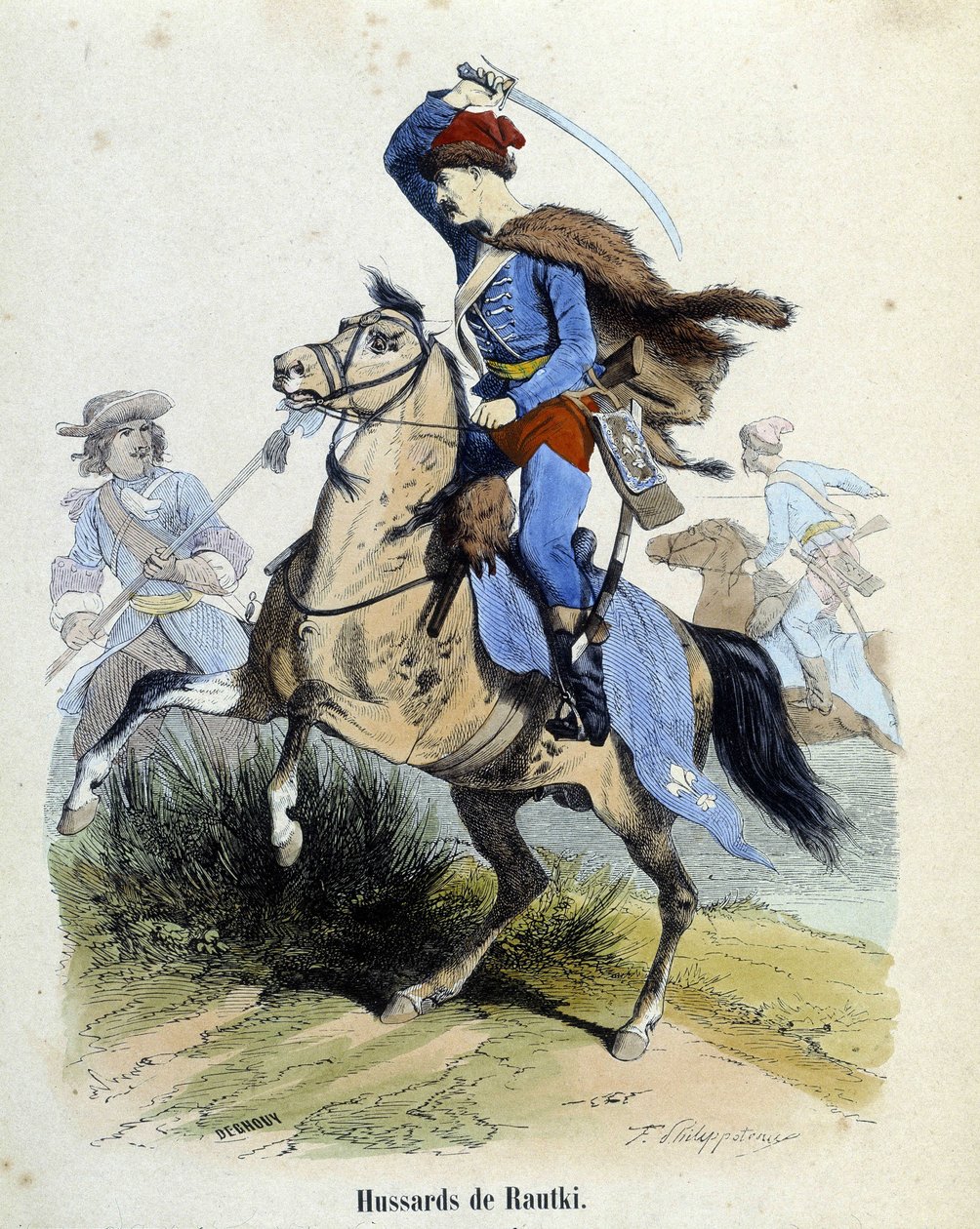 Hussardos de Rautki em 1720 lutador. de Unknown artist