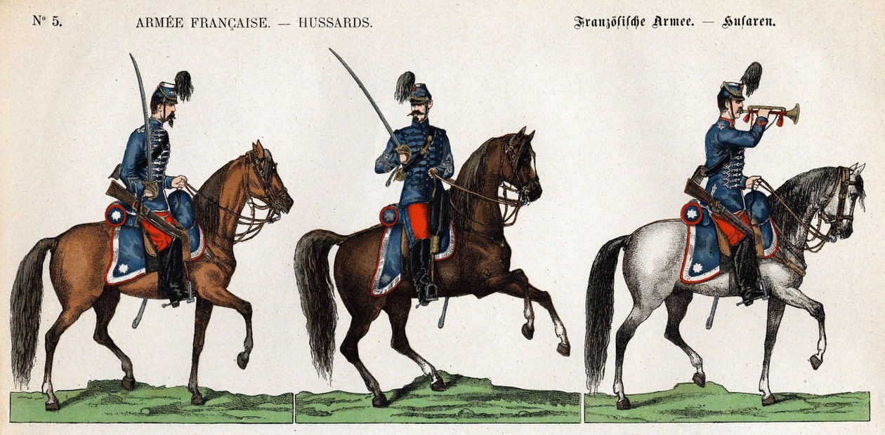 Hussardos do exército francês de Unknown artist